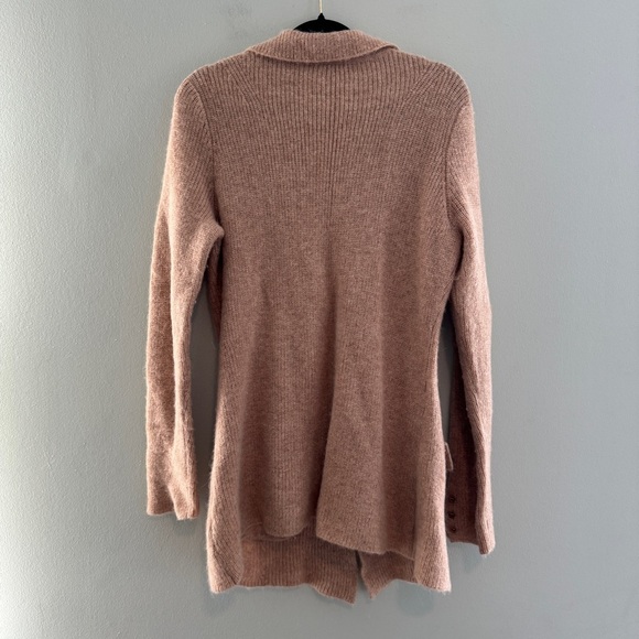 Eileen Fisher Neutral Tan 100% Baby Alpaca Button Front Cardigan Sweater - Picture 5 of 8